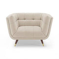 42.91x22 Wide Tufted Polyester Armchair Y8125