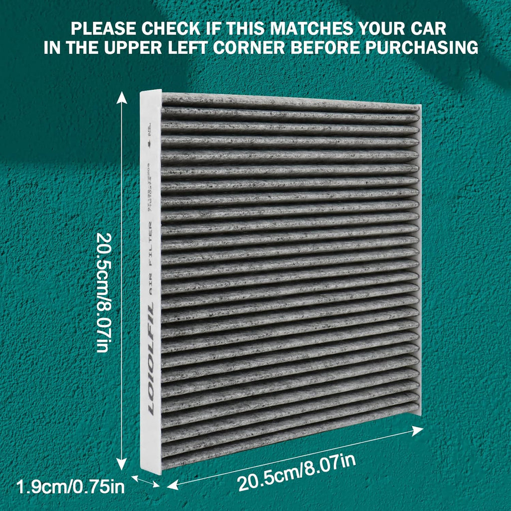 Cabin Air Filter with Activated Carbon Pack of 2 U349