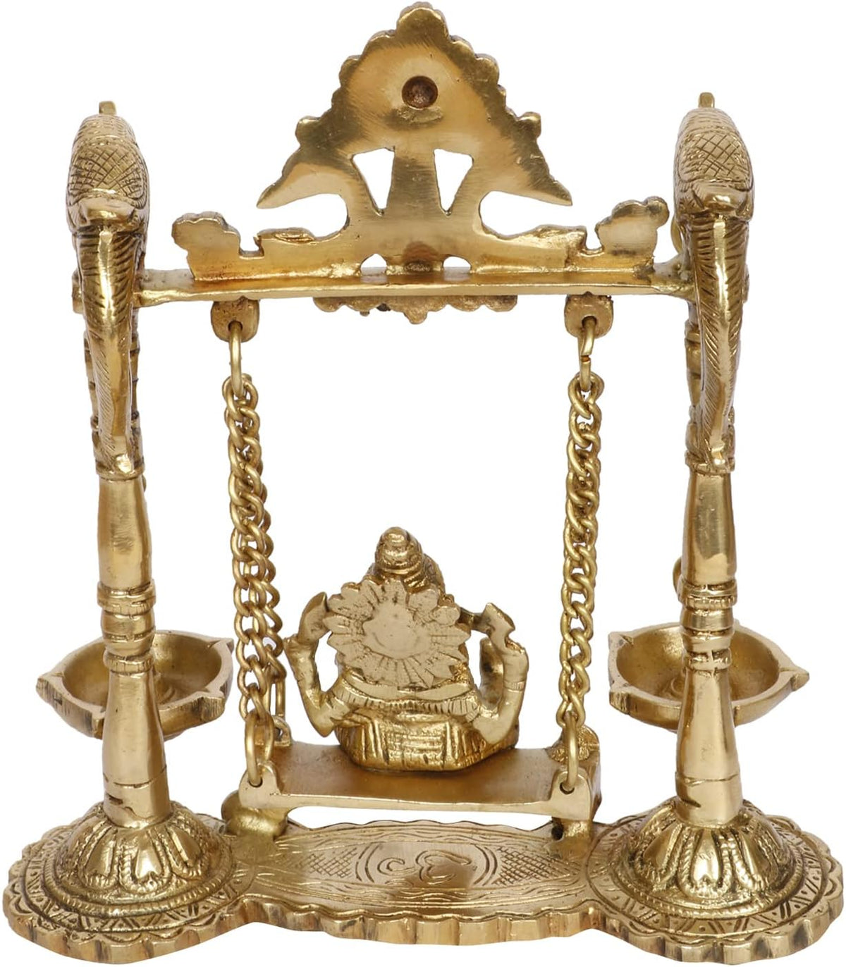 Brass Ganesh Jhula Hanging Swing Statue 9 Inch B806