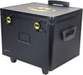 Locking Mobile Rolling File Storage Chest, Letter/Legal Wheelie Case, Black/White Stripes R31987