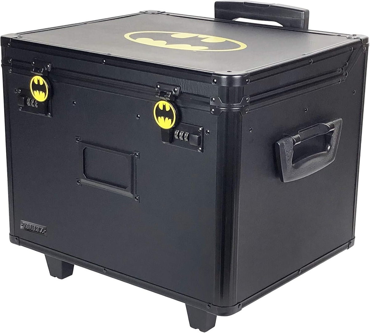Locking Mobile Rolling File Storage Chest, Letter/Legal Wheelie Case, Black/White Stripes R31987