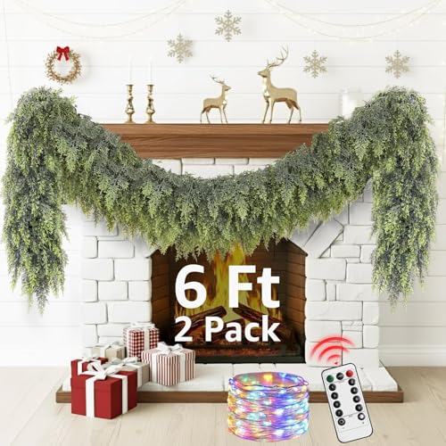 9ft Prelit Faux Pine Garland with Lights N1978