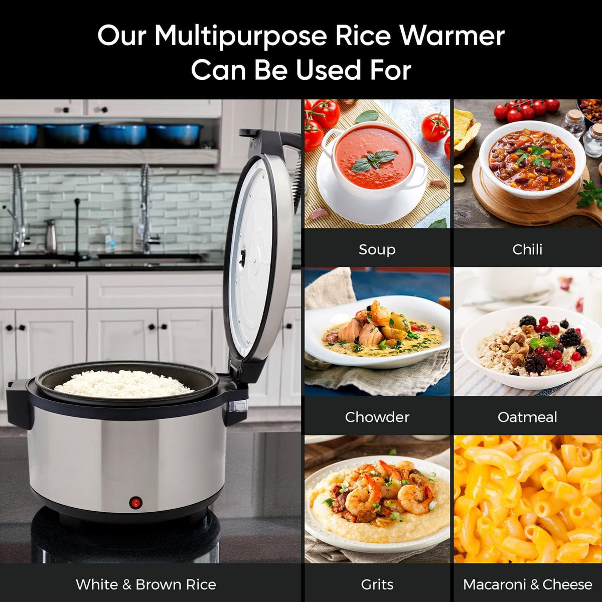 Large Capacity Stainless Steel 100 Cup Rice Warmer O7728