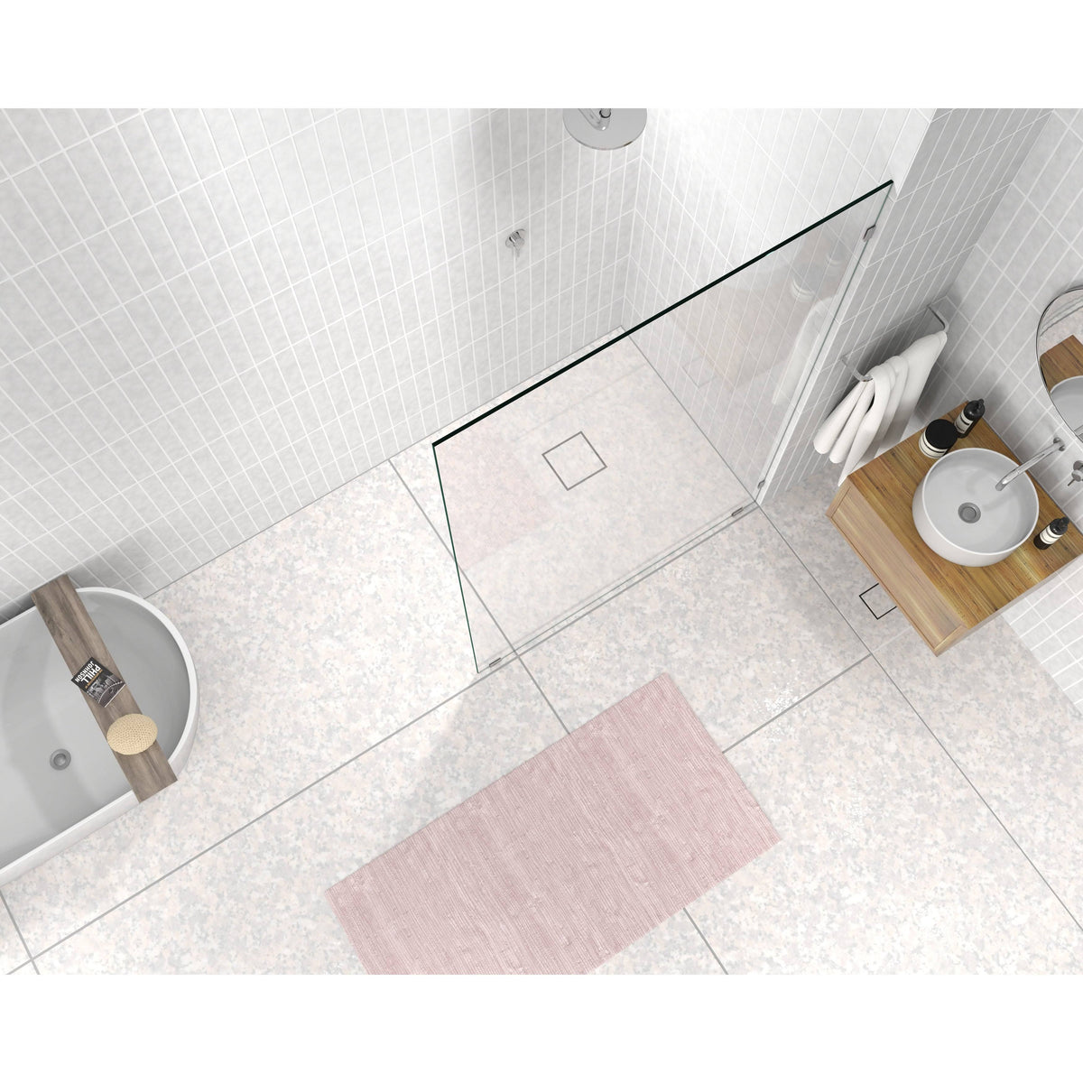 78x22 Frameless Shower Door Oil Rubbed Bronze C2669