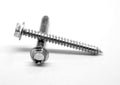 1/4-14 x 1 Sheet Metal Screw Hex Washer Head Zinc Plated Z334