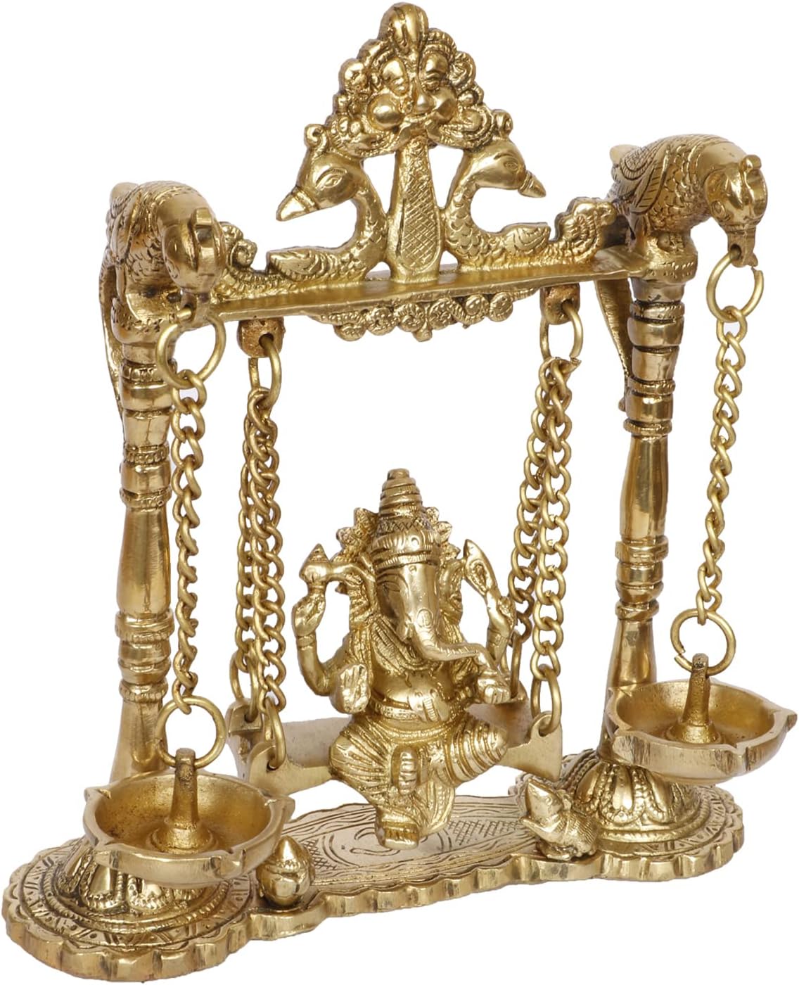 Brass Ganesh Jhula Hanging Swing Statue 9 Inch B806
