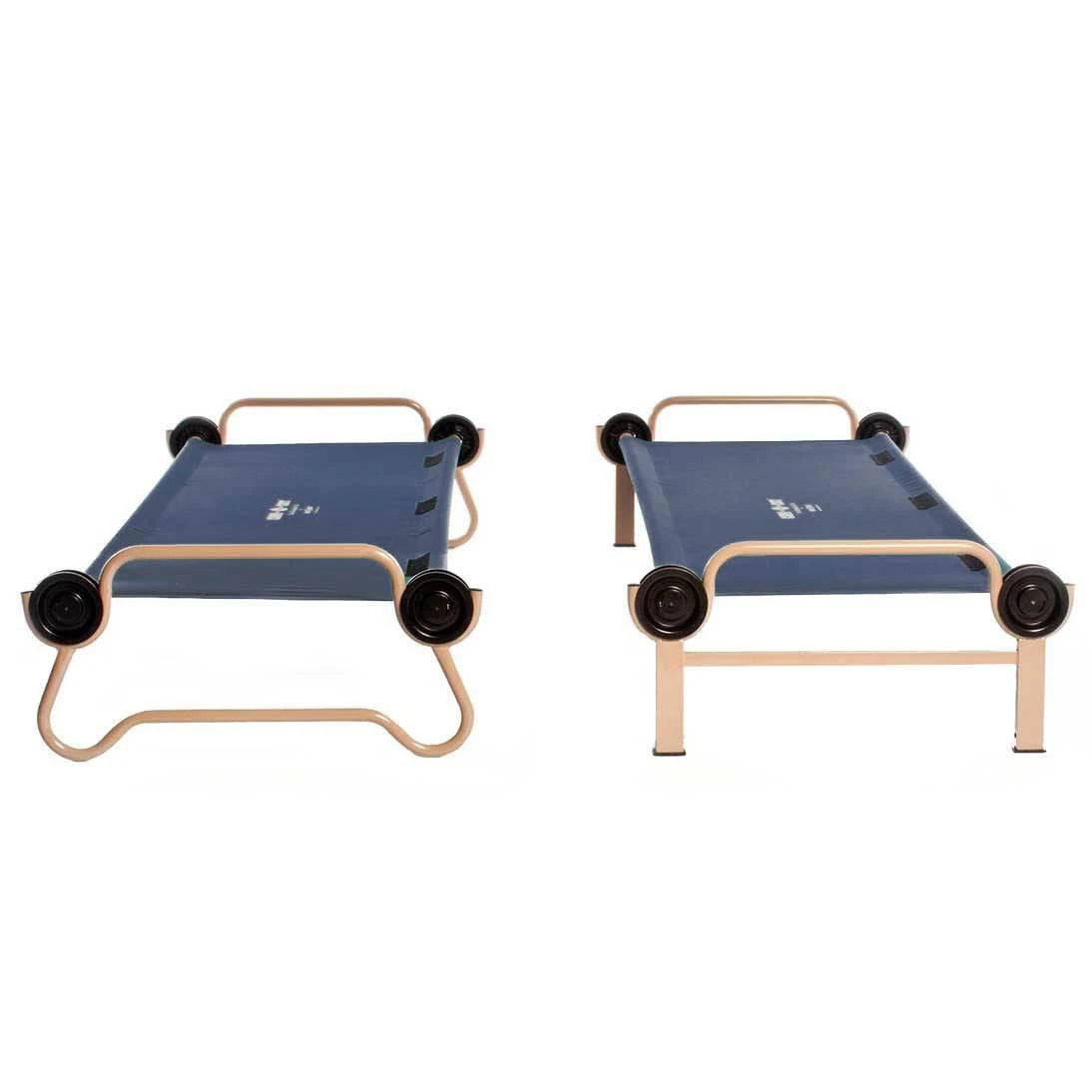 Navy Blue 2 Pack Double Cot with Organizers K930804