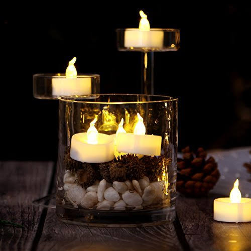 100 Battery Operated LED Warm White Tea Light Candle L6141