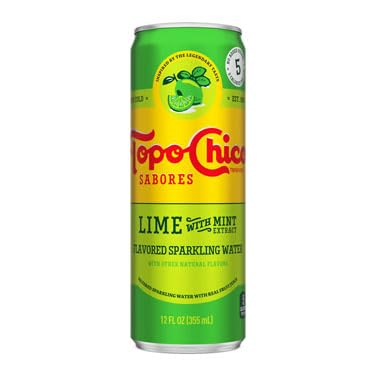 12 Fl Oz Sparkling Water (16 Pack, Lime With Mint) J553