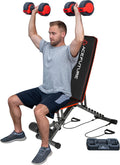 Adjustable Foldable Weight Bench with Resistance Bands S594571
