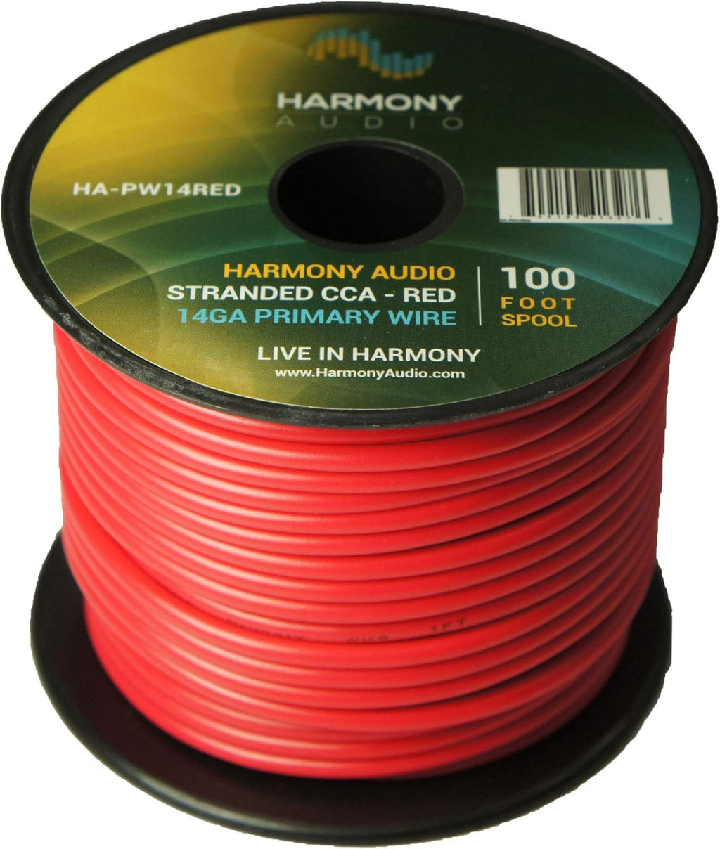 14 Gauge Power or Ground Wire 10 Rolls 1000 Feet Red & Black J34525