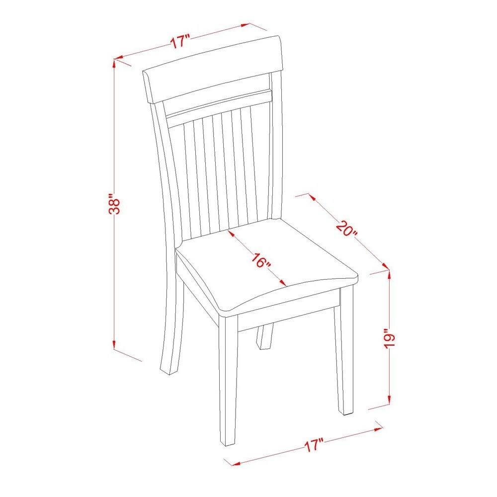 5pc Dining Room Table and Faux Leather Seat Chairs P58205