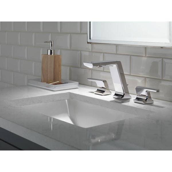 Black Stainless Widespread Bathroom Faucet A321580