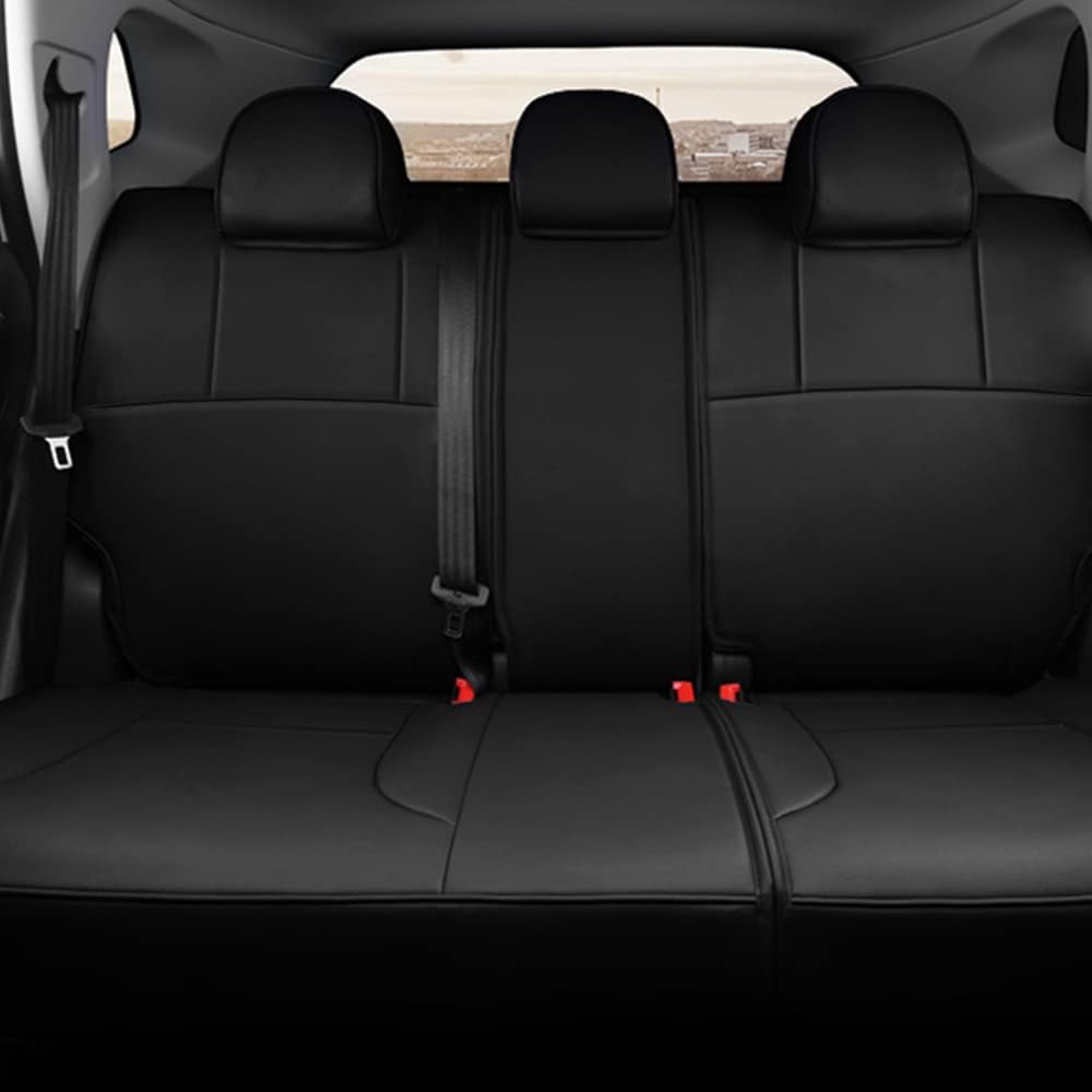 Faux Leather Car Seat Covers Full Set Black A190881
