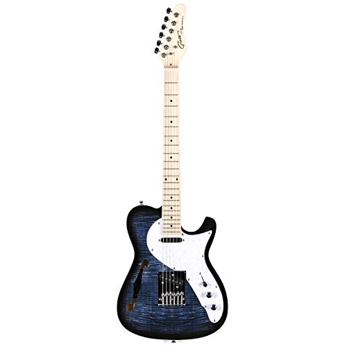 Blue Semi-Hollow Body Electric Guitar M7193