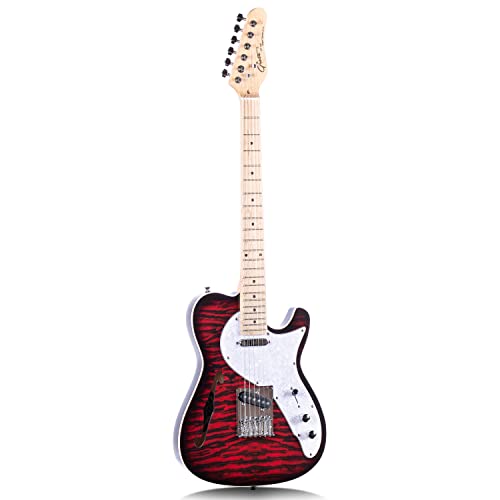 Blue Semi-Hollow Body Electric Guitar M7193