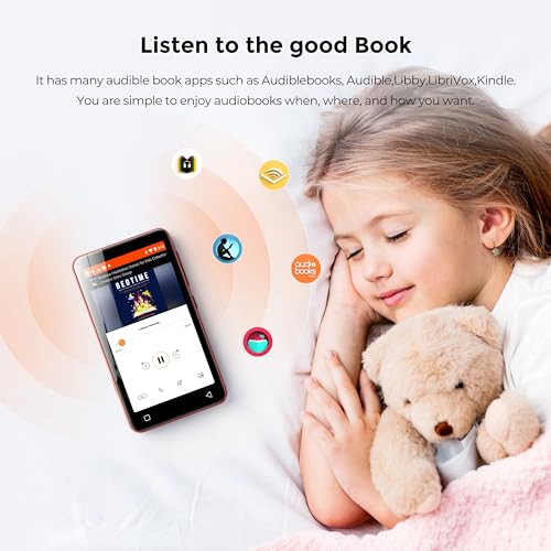 160GB MP3 Player with Bluetooth and WiFi, 4" Touch Screen Android MP4 MP3 Player (Black) F852372