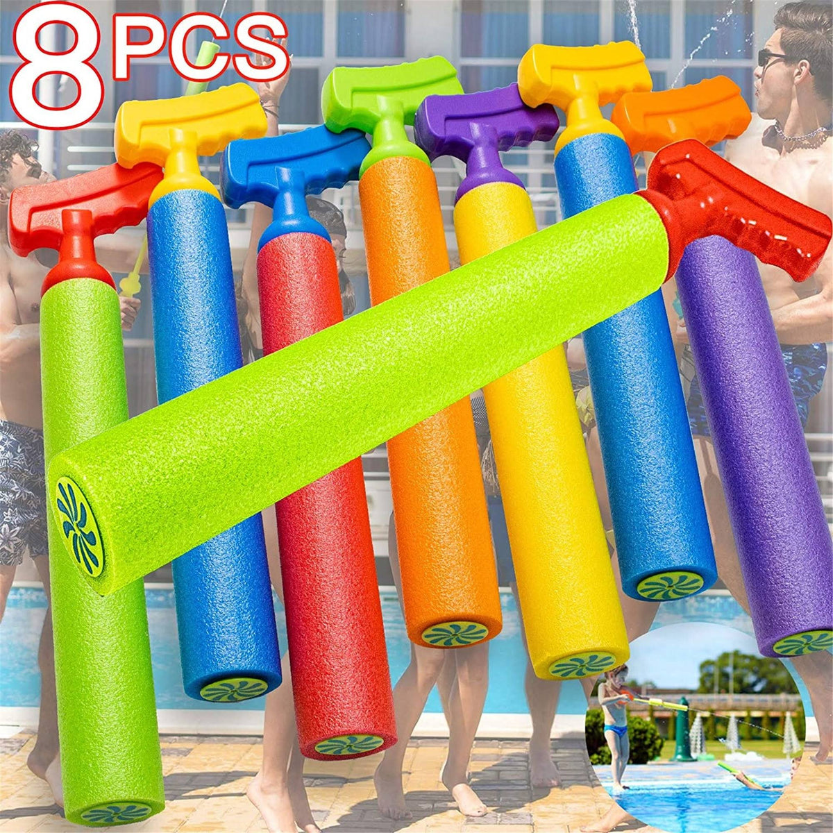 8 Pcs Water Gun Pool Toys Set P722106