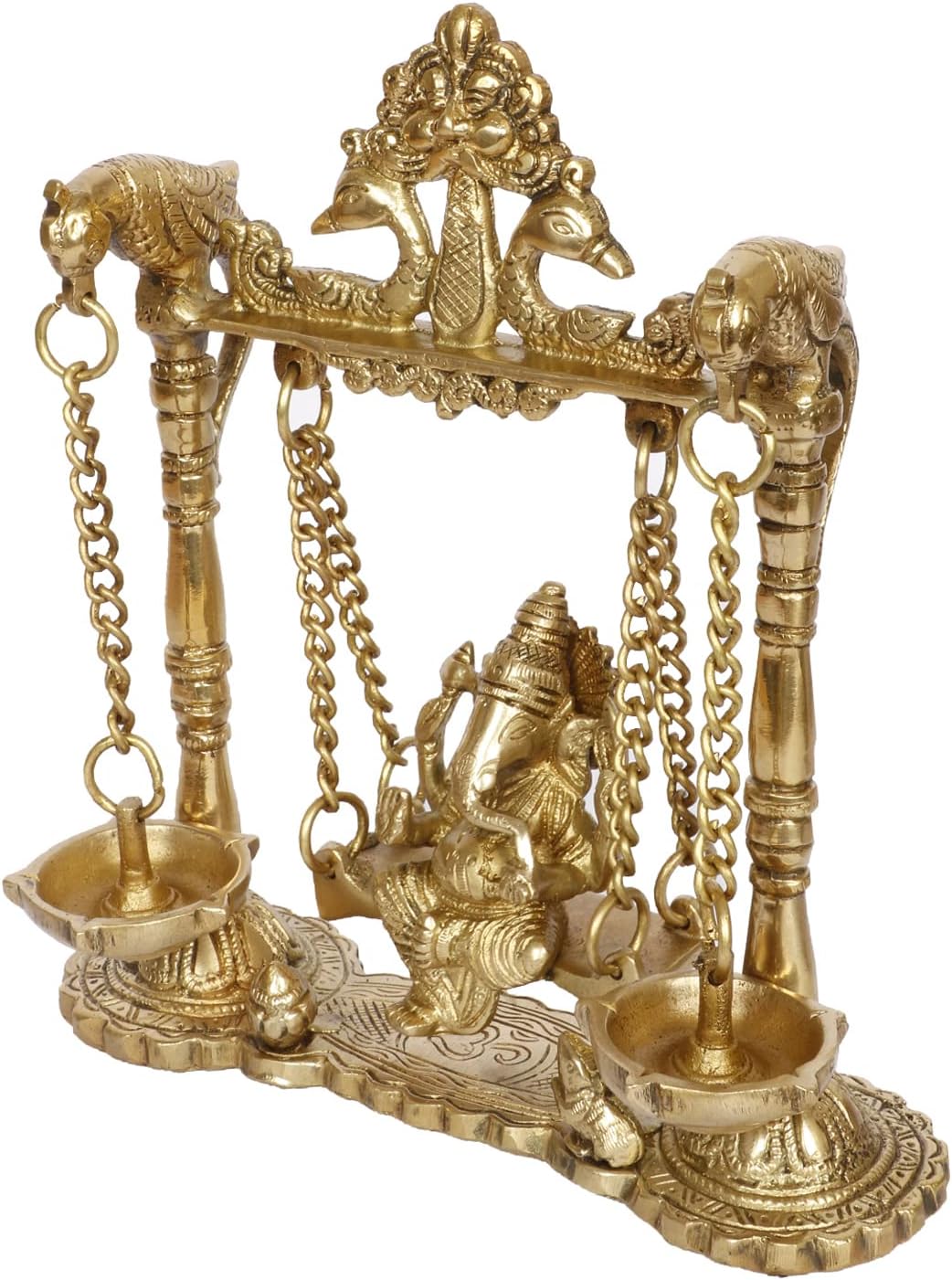 Brass Ganesh Jhula Hanging Swing Statue 9 Inch B806
