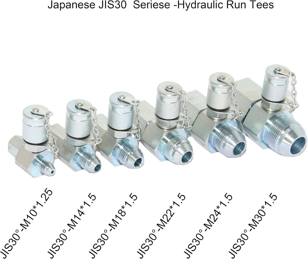 6 Pack Hydraulic Swivel Run Tees Connector Set N973