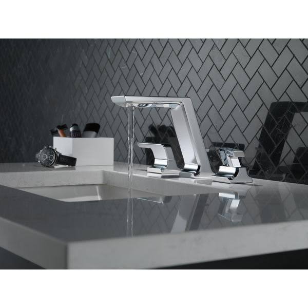 Black Stainless Widespread Bathroom Faucet A321580