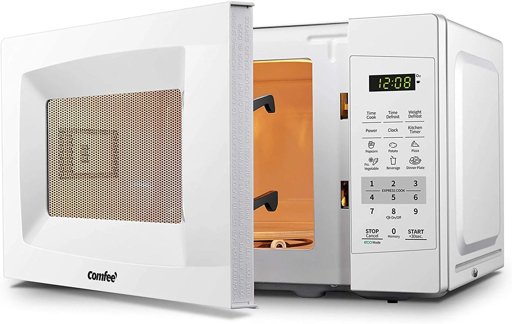 0.7 Cu Ft 700W Pearl White Countertop Microwave Oven Y864