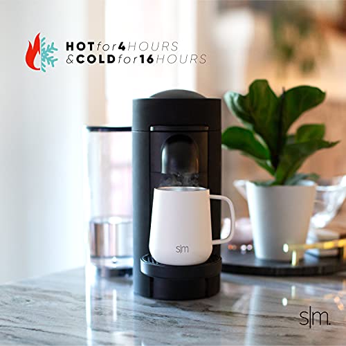 12oz Insulated Stainless Steel Travel Coffee Mug with Lid and Handle K2407