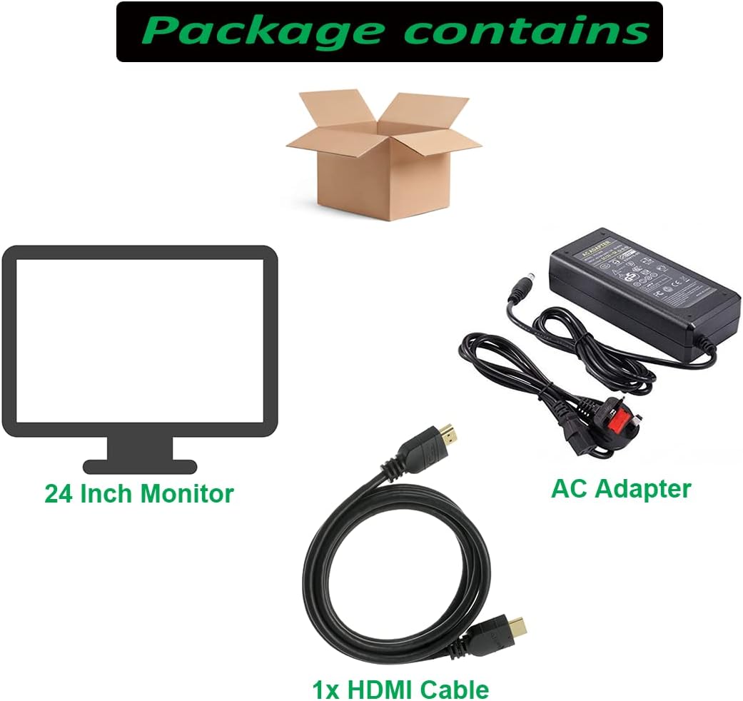 24 Inch FHD LCD Monitor with VGA and HDMI Ports N63258