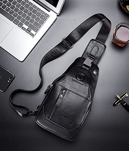 Genuine Leather Sling Crossbody Bag P93219