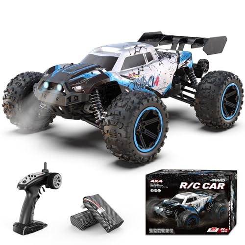 All Terrain RC Car, 50 KPH High Speed 4WD RC Truck with 60 Mins Runtime Q554