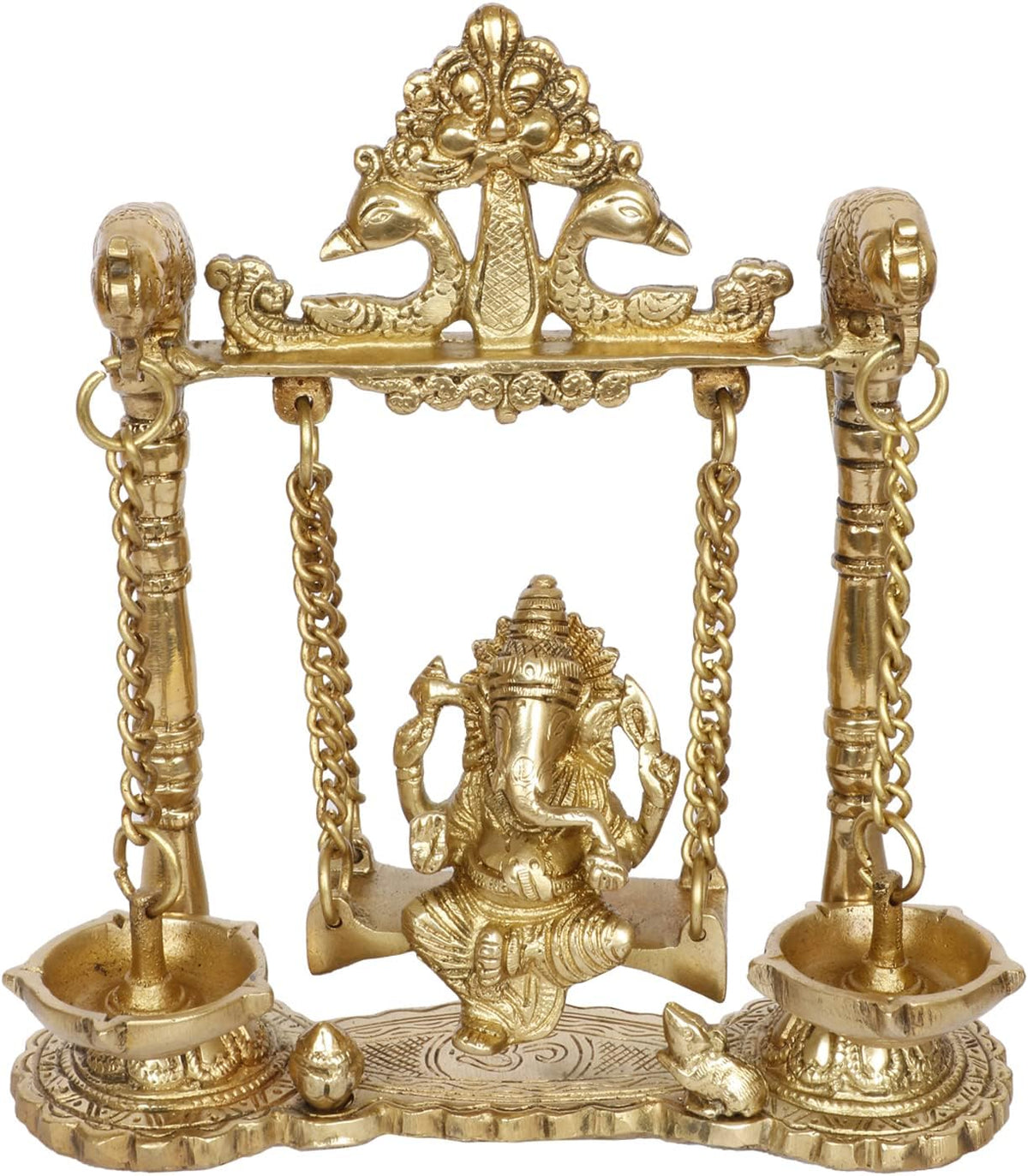 Brass Ganesh Jhula Hanging Swing Statue 9 Inch B806