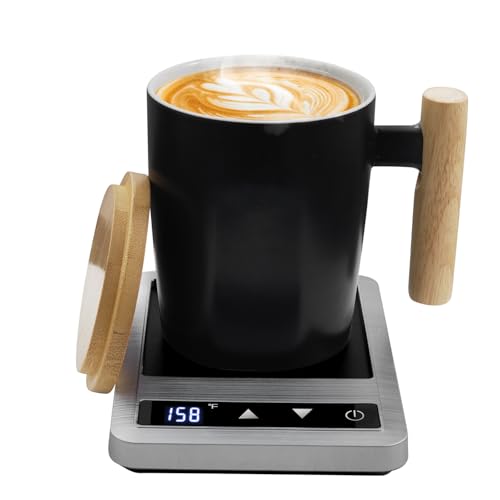 Coffee Mug Warmer & Mug Set, 14oz Heated Cup with Temperature Control and Auto Shut Off Y59956