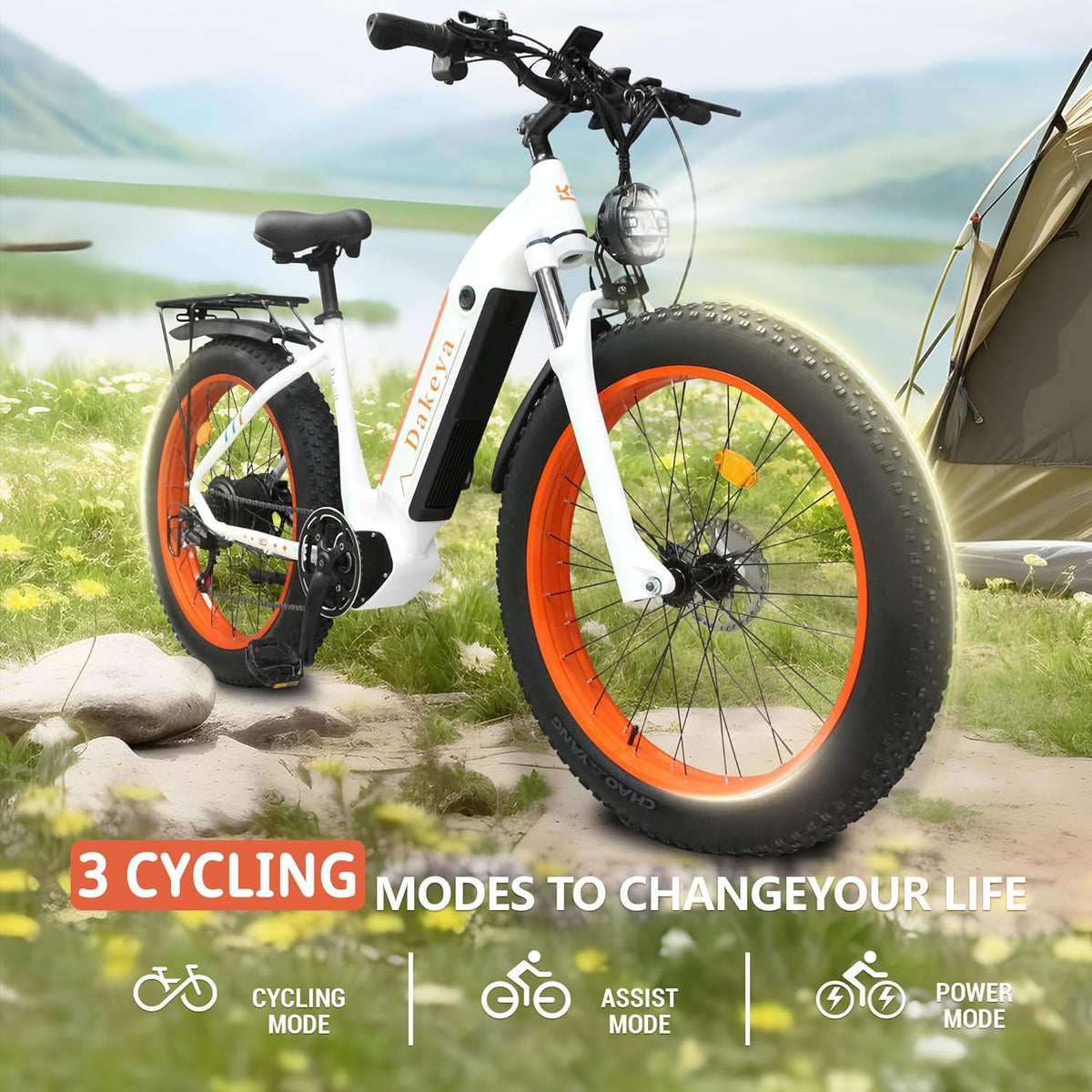 1000W Brushless Motor 7-Speed 48V 15AH Battery 26" x 4.0 Fat Tire Electric Bike V177