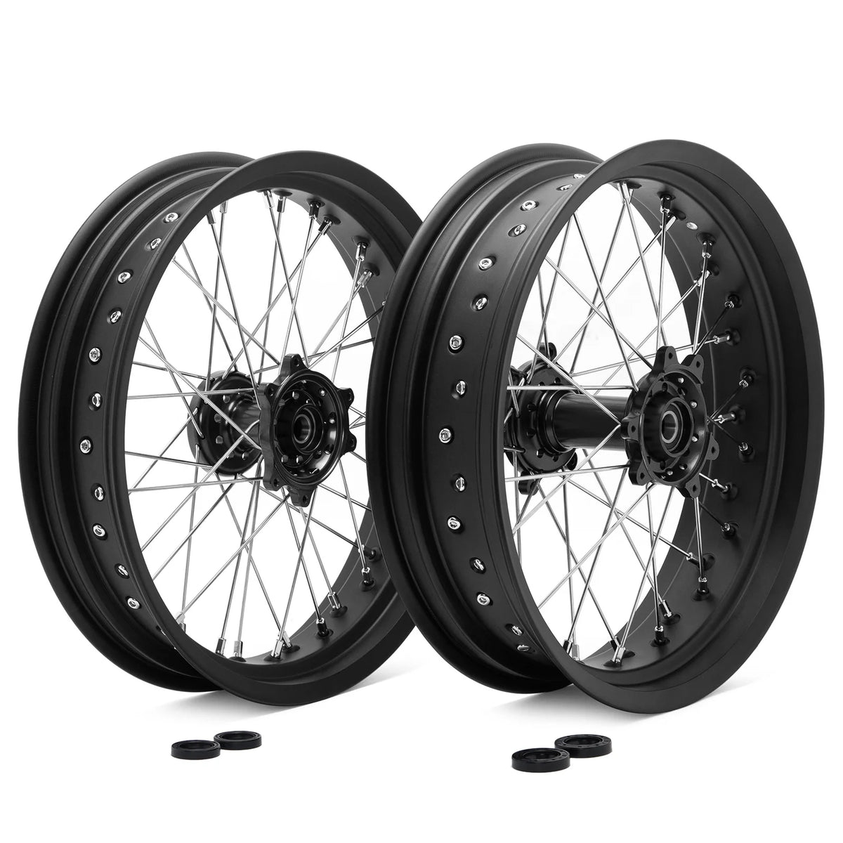 17"x 3.5/4.25 Supermoto Wheels Rim Hubs for Electric Motocycle B4477