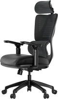 Black Ergonomic Mesh Office Chair with Adjustable Arms and Headrest P565