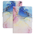 Pink Blue Marble PU Leather Fire HD 10 Tablet Case T5689