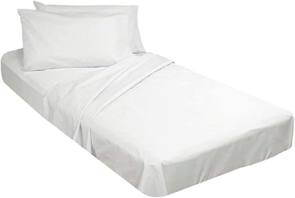 White Cotton Cot Size Fitted Sheets 4 Pc Pack of 2 L765