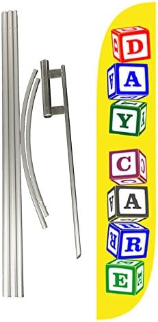 Child Care and Camp Themed Feather Flag Set with Poles & Ground Spike C96018