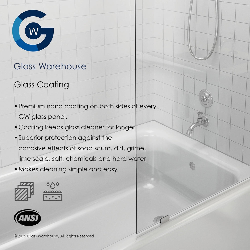 78x22 Frameless Shower Door Oil Rubbed Bronze C2669
