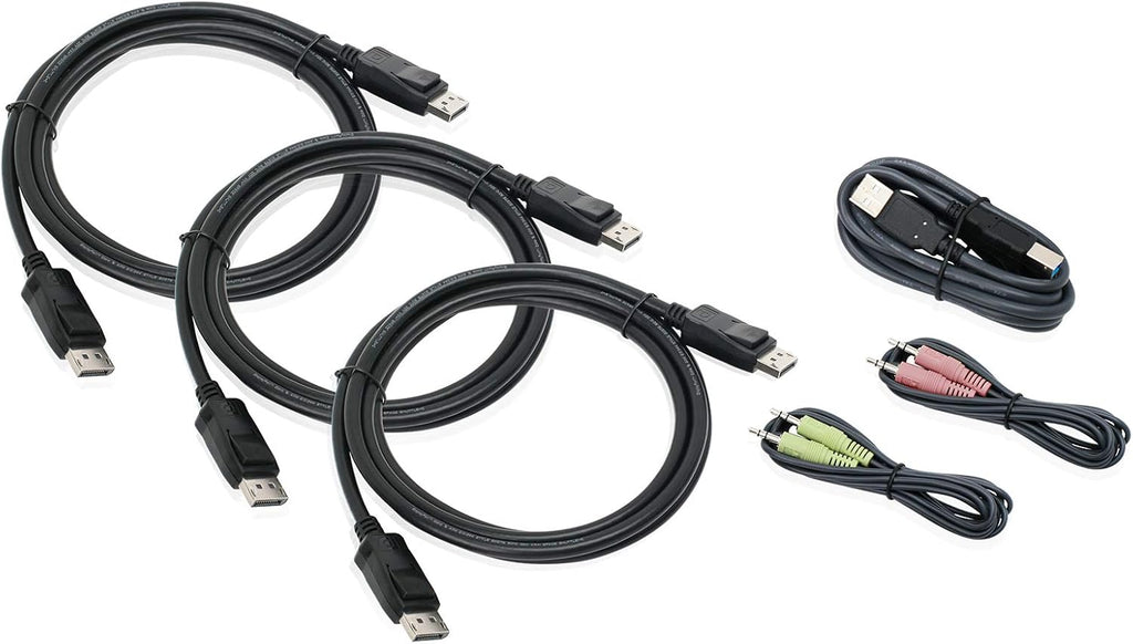 4-Port 4K Triple View DisplayPort KVMP Switch Y594999