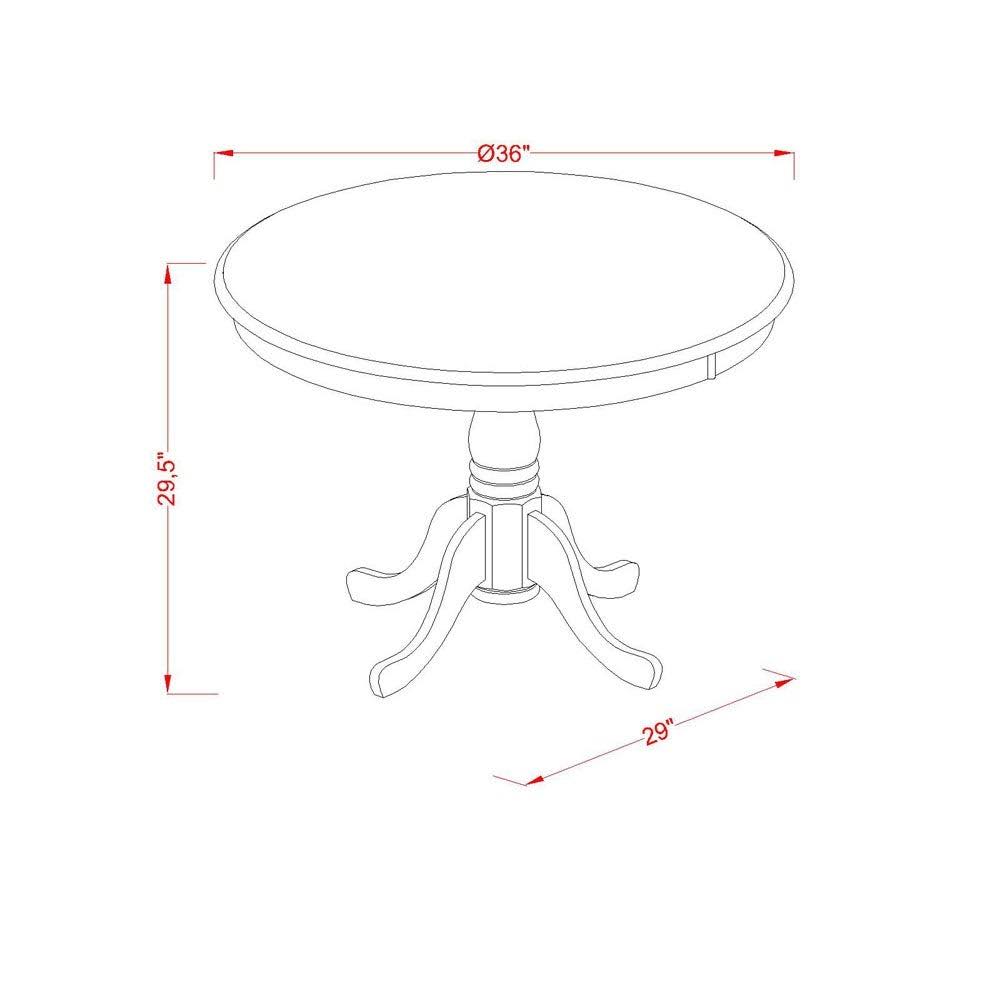 5pc Dining Room Table and Faux Leather Seat Chairs P58205