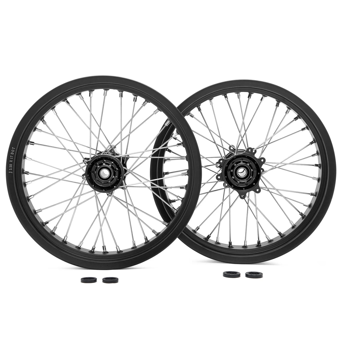 17"x 3.5/4.25 Supermoto Wheels Rim Hubs for Electric Motocycle B4477