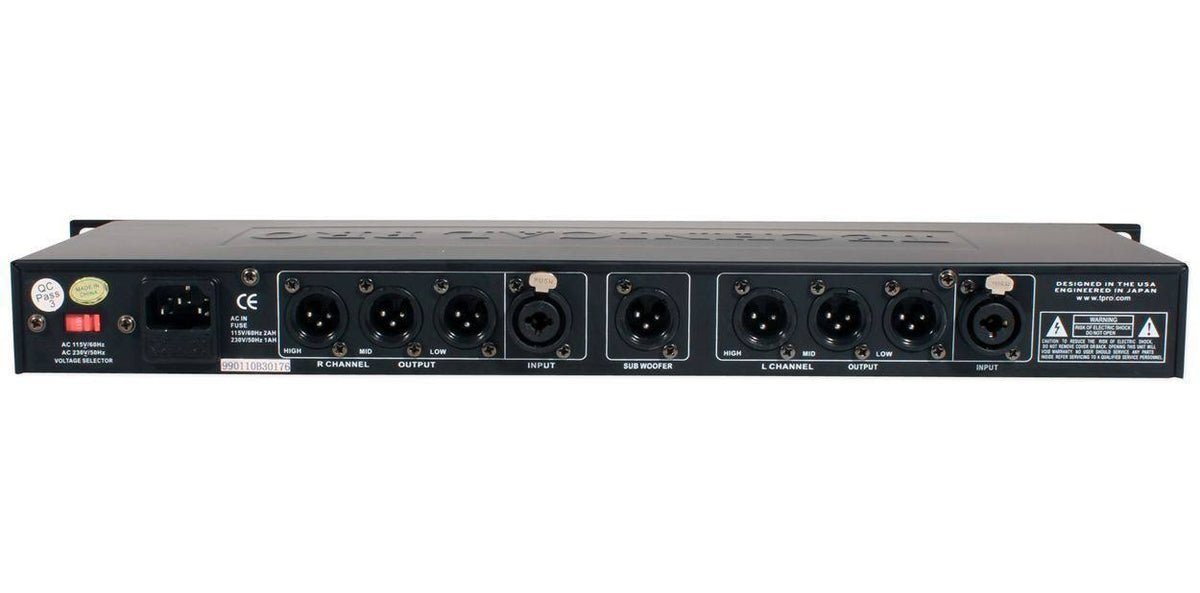 3 Way Crossover with Subwoofer Output Black K685263