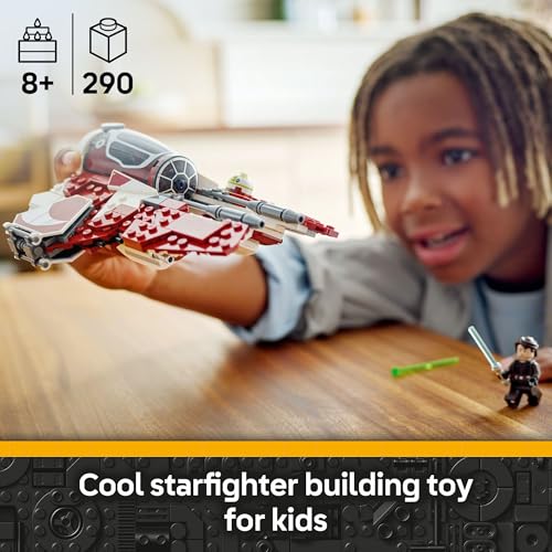 LEGO Star Wars Ahsoka's Jedi Interceptor Spaceship Building Toy, Ages 8+, 75401 T459