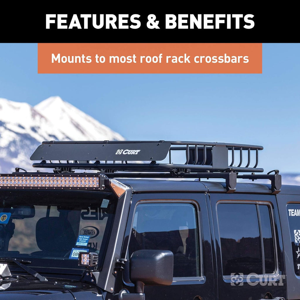 Black Steel Roof Rack Cargo Carrier C674928