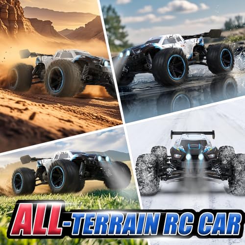 All Terrain RC Car, 50 KPH High Speed 4WD RC Truck with 60 Mins Runtime Q554