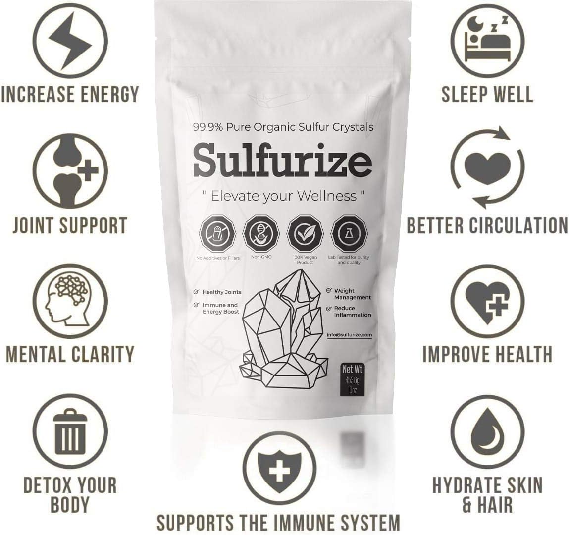 99.9% Pure MSM Crystals Supplement - 1 LBS Pack M547