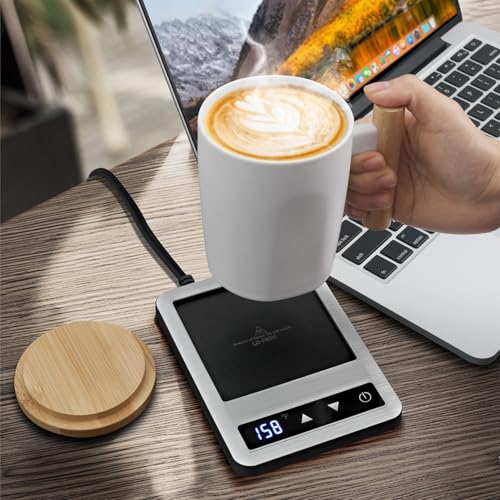Coffee Mug Warmer & Mug Set, 14oz Heated Cup with Temperature Control and Auto Shut Off Y59956