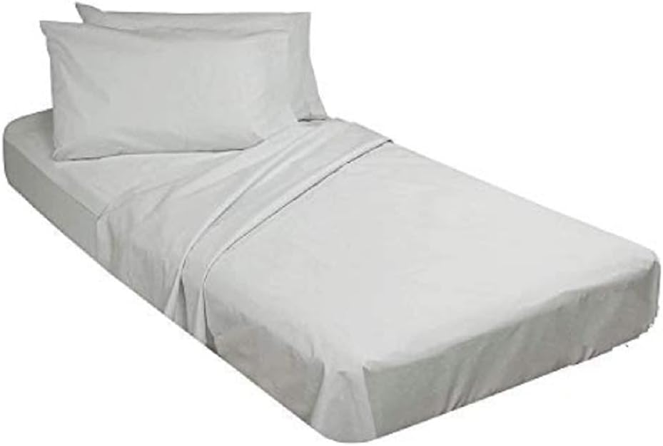 White Cotton Cot Size Fitted Sheets 4 Pc Pack of 2 L765
