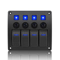 8 Gang Marine Rocker Switch Panel Waterproof 12-24V C78990